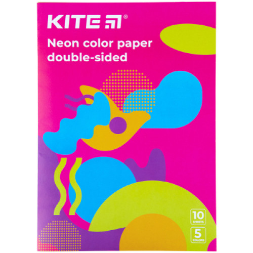 Кольоровий папір Kite A4 неоновий Fantasy 10 арк/5 кол (K22-252-2)