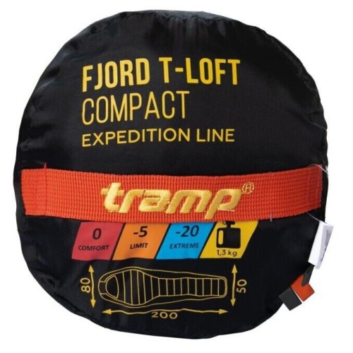 Спальний мішок Tramp Fjord Compact Orange/Grey L (TRS-049C-L)