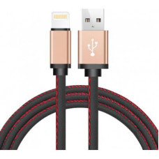 Дата кабель USB 2.0 AM to Lightning 1.0m leather black XoKo (SC-115i-BK)
