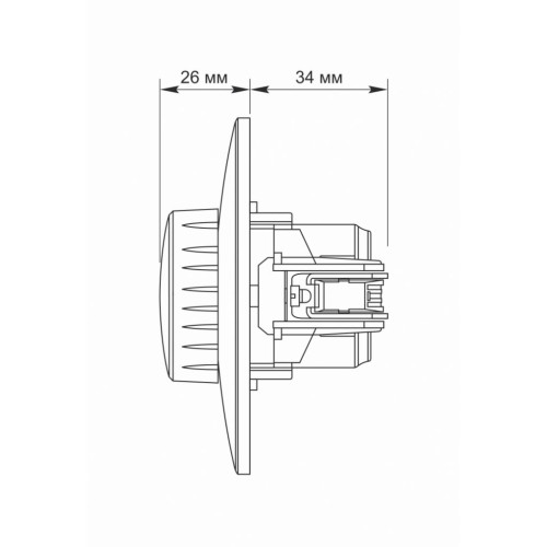 Світлорегулятор Videx BINERA LED 200Вт сереб (VF-BNDML200-SS)