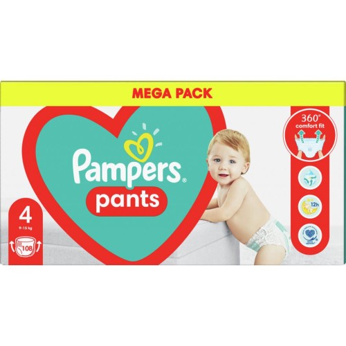 Підгузок Pampers трусики Maxi Pants Розмір 4 (9-15 кг) 108 шт (8006540069448)