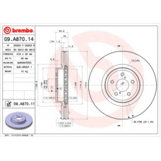 Гальмівний диск Brembo 09.A870.14