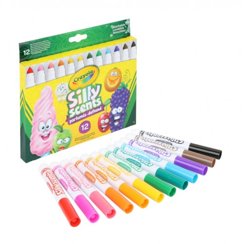 Фломастери Crayola Набір Silly Scents Washable Широка лінія з ароматом 12 шт (256352.012)