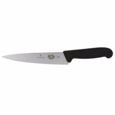 Кухонний ніж Victorinox Fibrox Carving 19 см Serrated Black (5.2033.19)