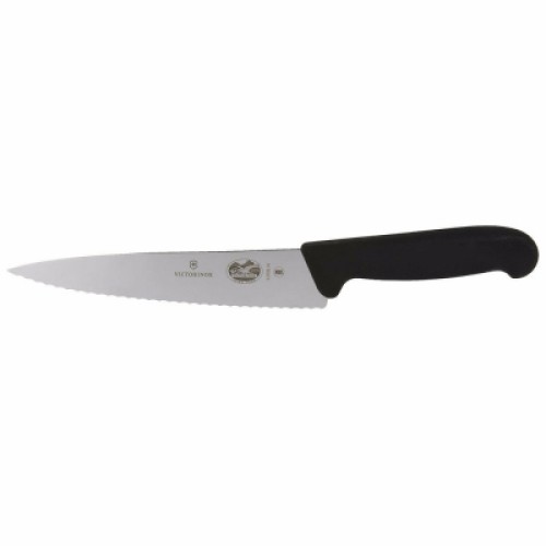 Кухонний ніж Victorinox Fibrox Carving 19 см Serrated Black (5.2033.19)