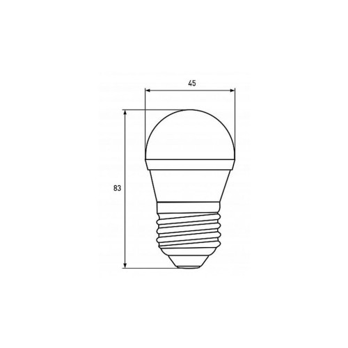 Лампочка EUROELECTRIC LED G45 5W E27 4000K 220V (LED-G45-05274(EE))