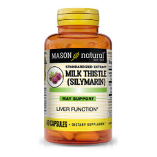 Трави Mason Natural Розторопша (Сілімарін), Milk Thistle (Silymarin), 60 капсул (MAV-12995)