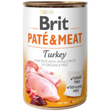 Консерви для собак Brit Pate and Meat зі смаком індички 400 г (8595602530298)