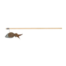 Іграшка для котів Trixie Паличка з джутовою мишкою з пір'ям 50 см (4011905458045)