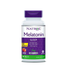 Амінокислота Natrol Мелатонін 5 мг, швидкорозчинний, смак полуниці, Melatonin (NTL-05865)