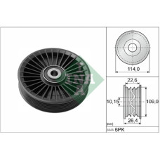 Ролик натягувача ременя INA 532 0108 10