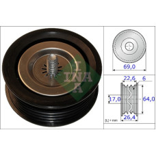 Ролик натягувача ременя INA 532 0671 10