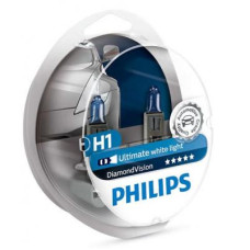 Автолампа Philips H1 Diamond Vision, 5000K, 2шт (12258DVS2)