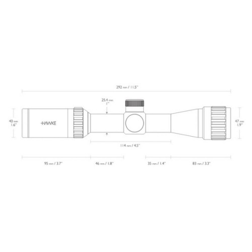 Приціл Hawke Vantage 2-7x32 AO (Mil Dot) (14111)