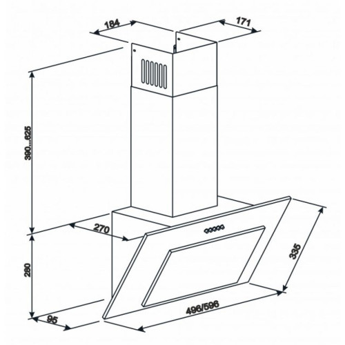 Витяжка кухонна Eleyus VERTICAL 1000 60 WH