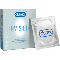 Презервативи Durex Іnvisible латексні з силіконовою змазкою ультратонкі 3 шт. (5052197049589)