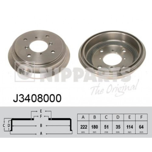 Гальмівний барабан Nipparts J3408000