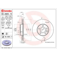 Гальмівний диск Brembo 09.A905.10