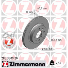 Гальмівний диск ZIMMERMANN 285.3509.20