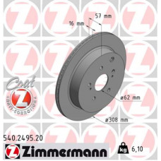 Гальмівний диск ZIMMERMANN 540.2495.20