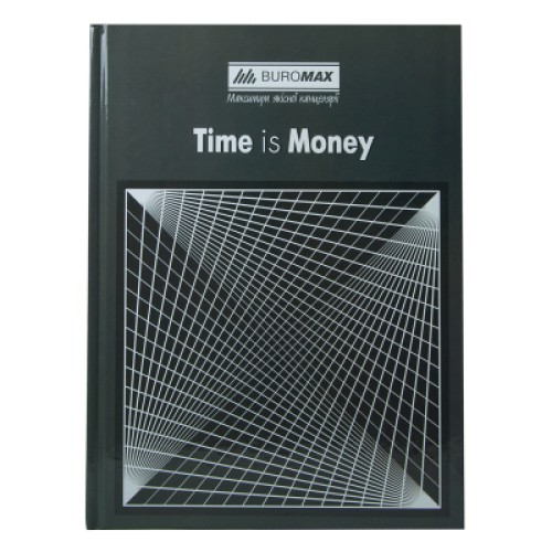 Канцелярська книга Buromax Times Is Money А4 в клітинку 96 аркушів Сіра (BM.2400-109)