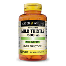 Трави Mason Natural Розторопша 500мг, Milk Thistle, 60 капсул (MAV-11505)