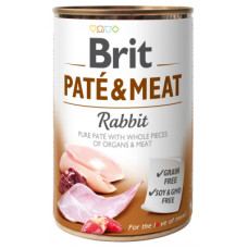 Консерви для собак Brit Pate and Meat зі смаком кролика 400 г (8595602530311)