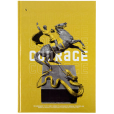 Книга записна Axent Courage А4, 96 аркушів, клітинка, жовта (8422-552-A)
