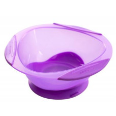 Набір дитячого посуду Baby Team Тарілка на присосці, 280 мл (6004_фіолетовий)