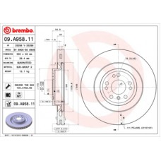 Гальмівний диск Brembo 09.A958.11