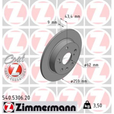 Гальмівний диск ZIMMERMANN 540.5306.20