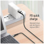 Дата кабель USB Type-C to Type-C 1.0m PD Fast Charging 65W 3А grey ColorWay (CW-CBPDCC040-GR)