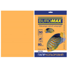 Папір Buromax А4, 80g, NEON orange, 50sh (BM.2721550-11)