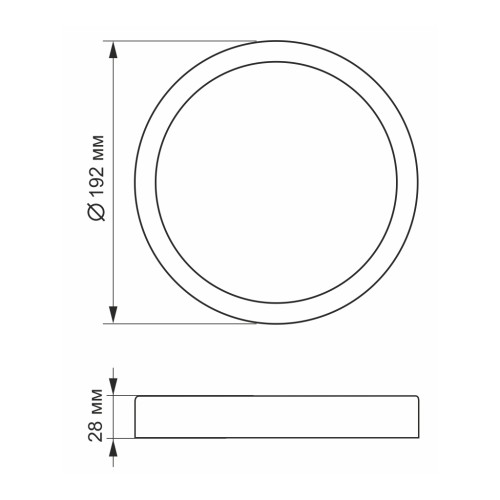 Світильник Videx LED круглий накладний 18W 5000K (VL-DLRS-185)