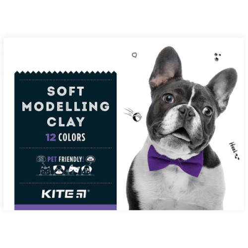 Пластилін Kite Dogs восковий 12 кольорів, 240 г (K22-1086)