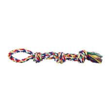 Іграшка для собак Trixie Канат плетений з вузлами та петлею 60 см (4011905032757)