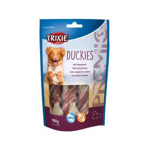 Ласощі для собак Trixie Premio Duckies качка з кальцієм 100 г (4011905315386)