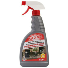 Спрей для чищення кухні San Clean для полірування виробів із сталі та металу 500 г (4820003543115)