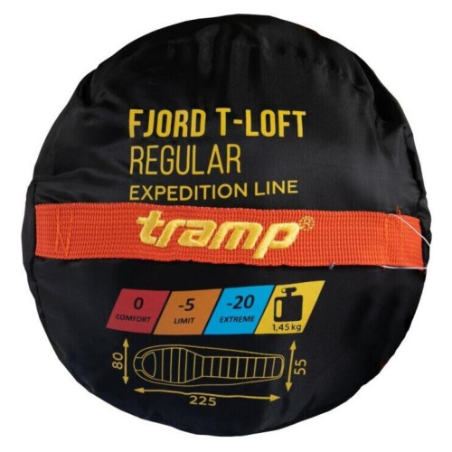 Спальний мішок Tramp Fjord Regular Orange/Grey R (TRS-049-R)