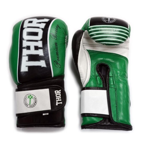 Боксерські рукавички Thor Thunder 10oz Green (529/12(Leather) GRN 10 oz.)