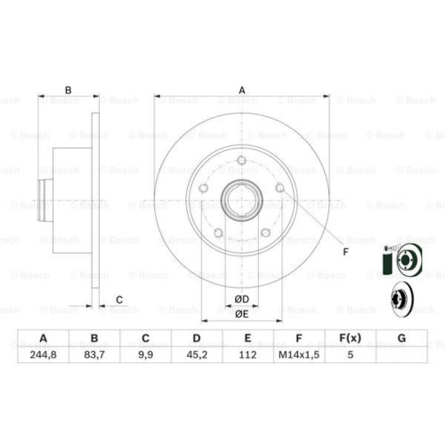 Гальмівний диск Bosch 0 986 478 759