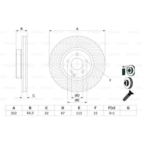 Гальмівний диск Bosch 0 986 479 652