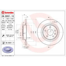 Гальмівний диск Brembo 08.B351.11