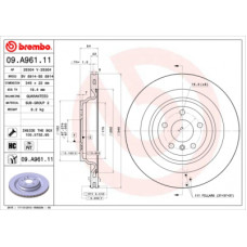 Гальмівний диск Brembo 09.A961.11