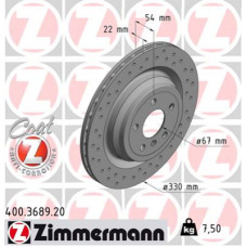 Гальмівний диск ZIMMERMANN 400.3689.20