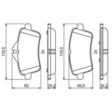 Гальмівні колодки Bosch 0986494771