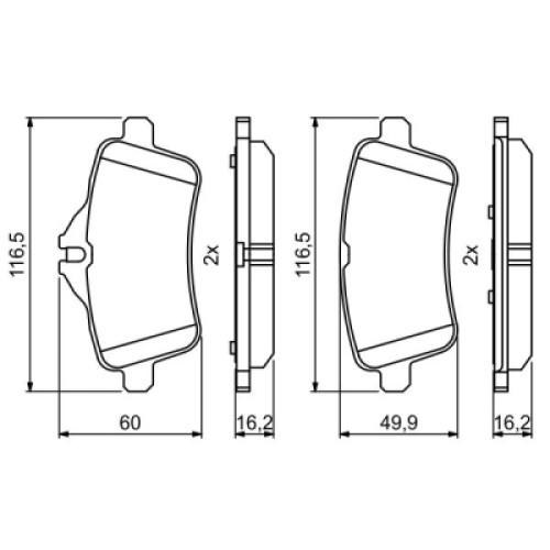 Гальмівні колодки Bosch 0986494771