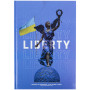 Книга записна Axent Liberty А4, 96 аркушів, клітинка, синя (8422-551-A)