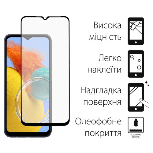 Скло захисне Dengos Full Glue Samsung Galaxy M14 5G (TGFG-268)