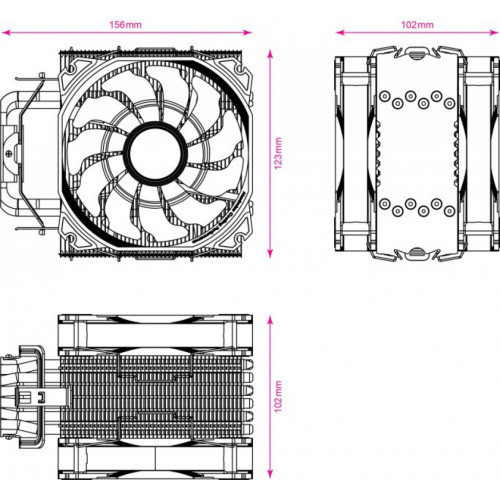 Кулер до процесора 2E GAMING AIR COOL (2E-AC120D6-ARGB)